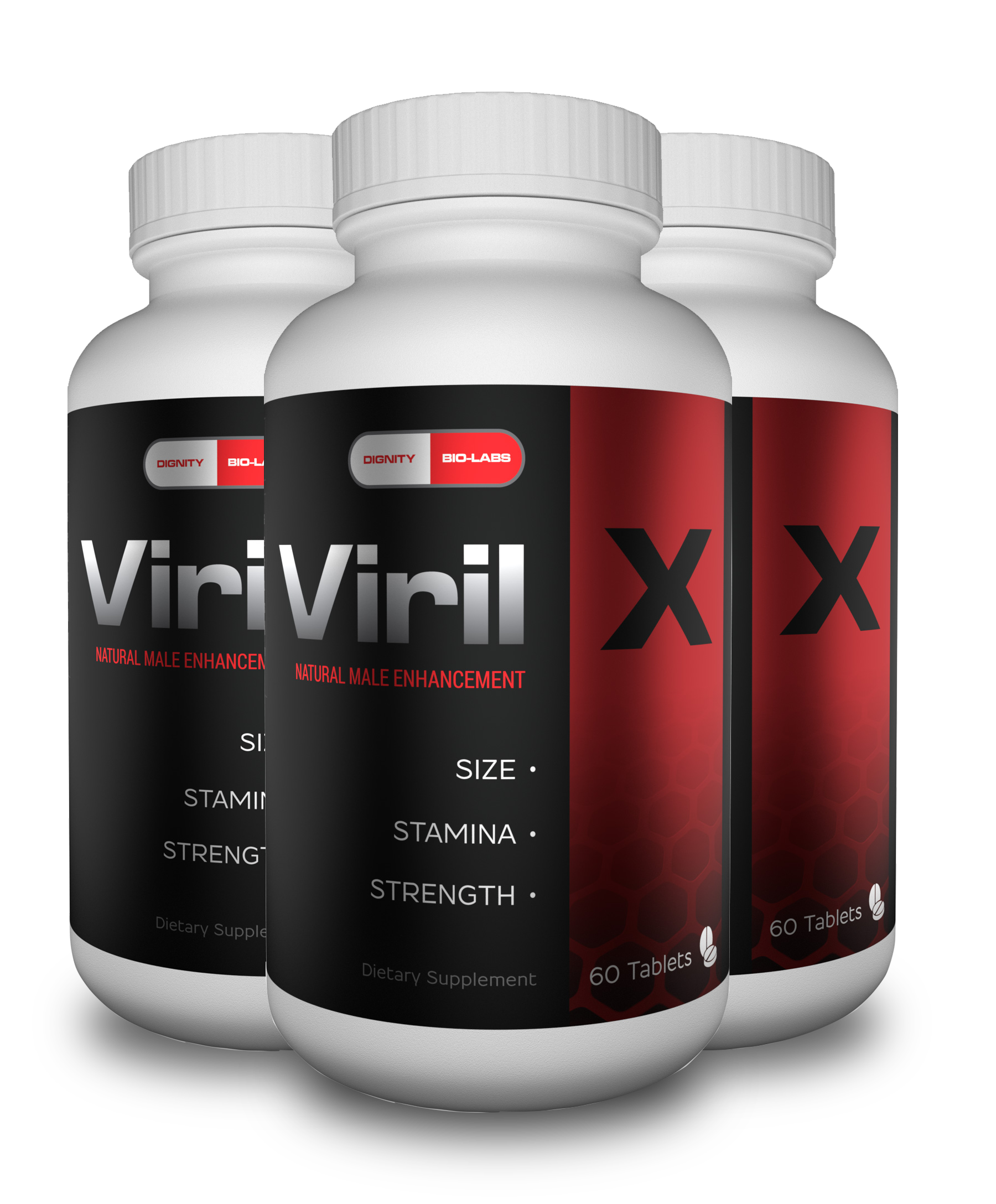 Virilix male vitality supplement three-bottle package